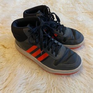 Adidas high top sneakers shoes, size 6